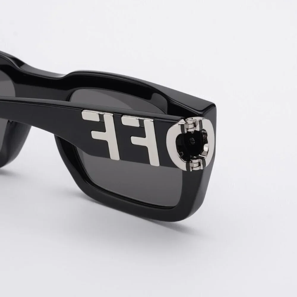 NWT Off-White Hays Black Rectangle 54mm Sunglasses